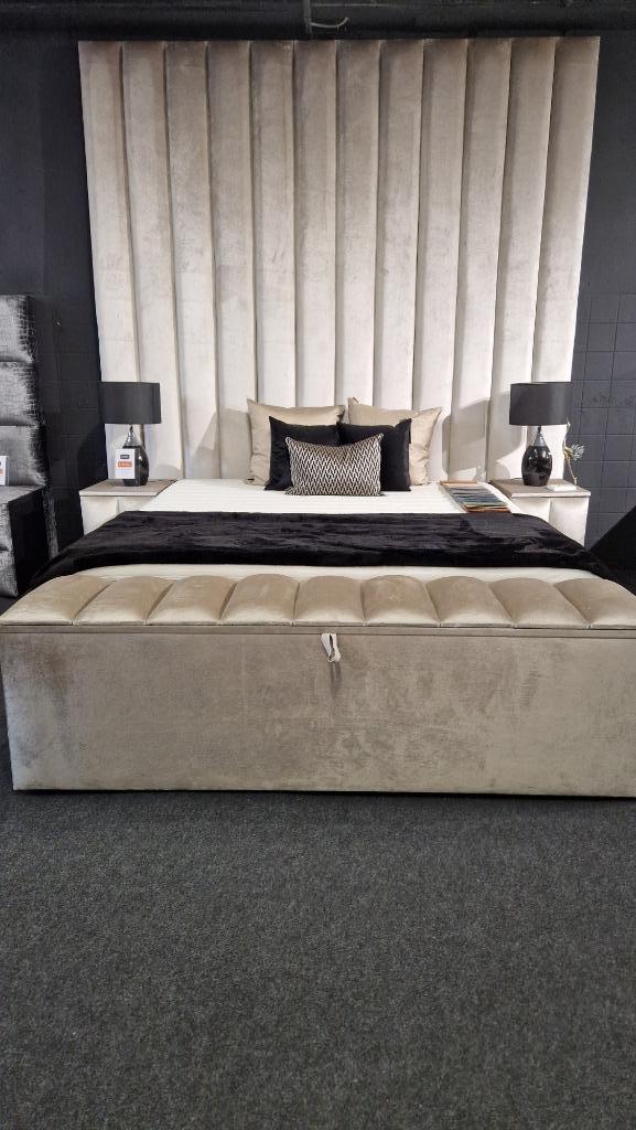 Luxury boxsprings | Snel leverbaar | Op maat | Utrecht, Ophalen, Crème, 180 cm, 200 cm