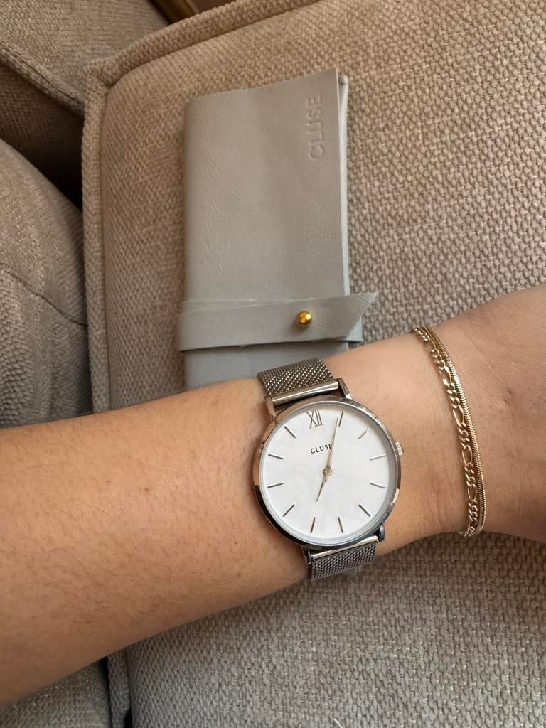 Cluse horloge zilver, Sieraden, Tassen en Uiterlijk, Horloges | Dames, Overige merken, Staal, Ophalen of Verzenden, Zo goed als nieuw