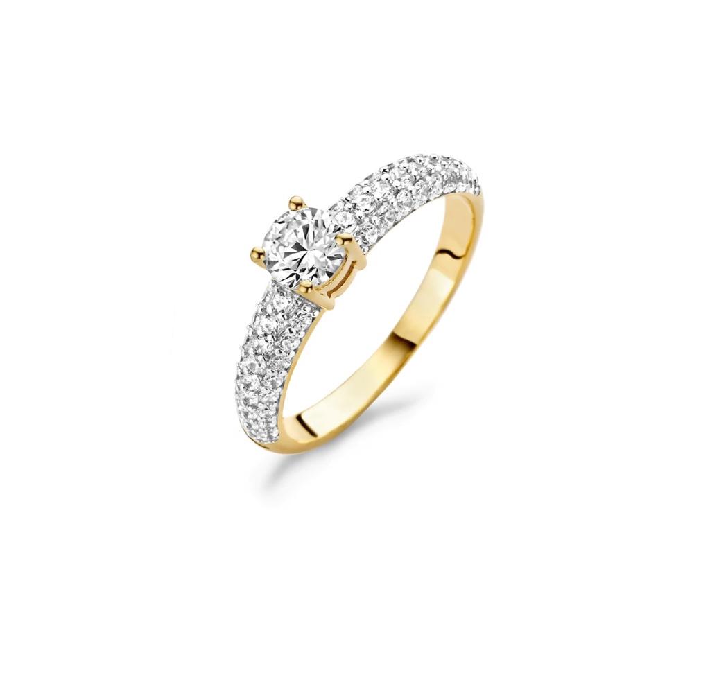Blush ring geelgoud met zirkonia, Ophalen, Dame, Goud, Goud