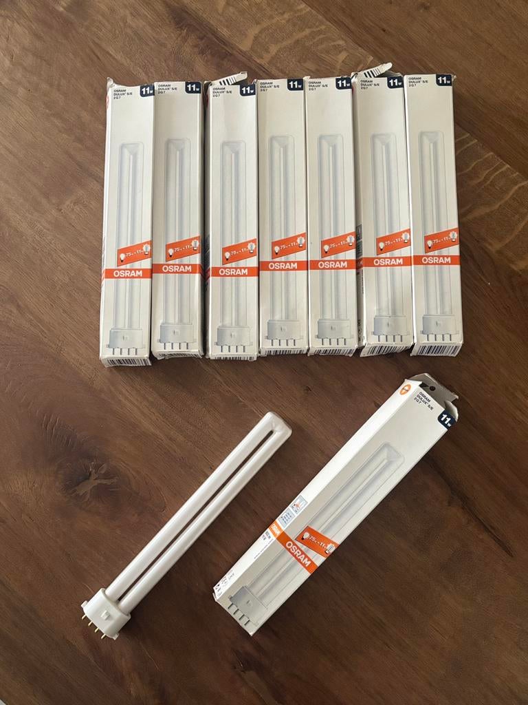 8 Osram Dulux S/E 2 G 7 11watt lampen., Ophalen, Minder dan 30 watt, Overige typen, Nieuw