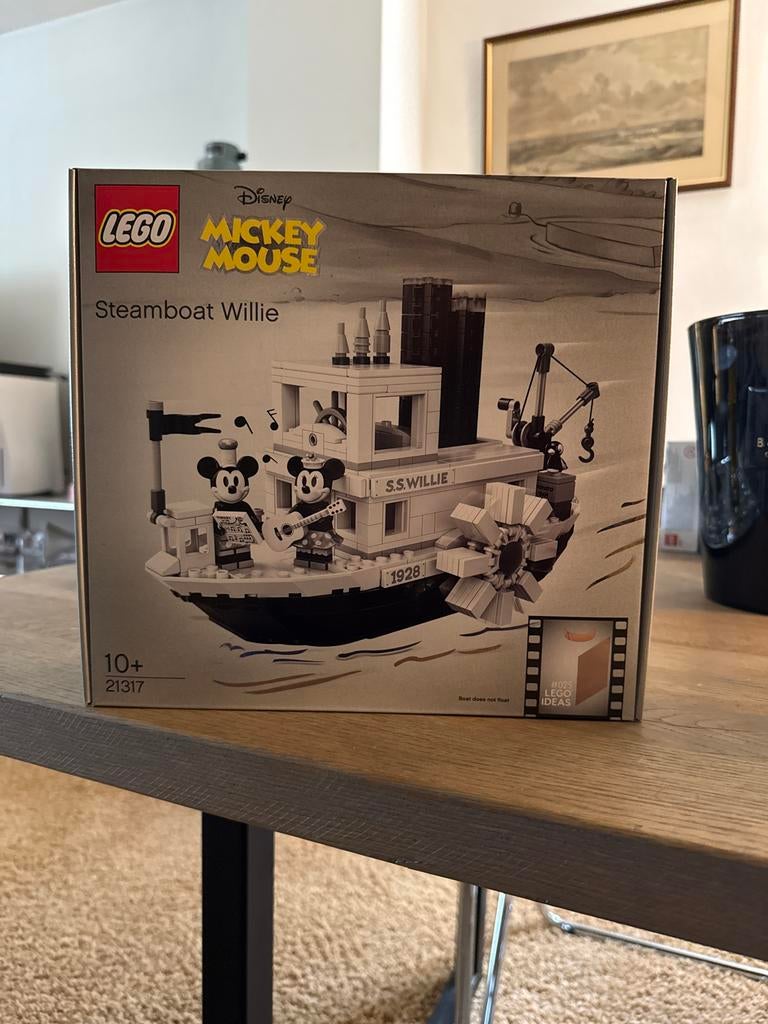 Lego Disney Steamboat Willie 21317 nieuw, Ophalen of Verzenden, Nieuw, Complete set, Lego