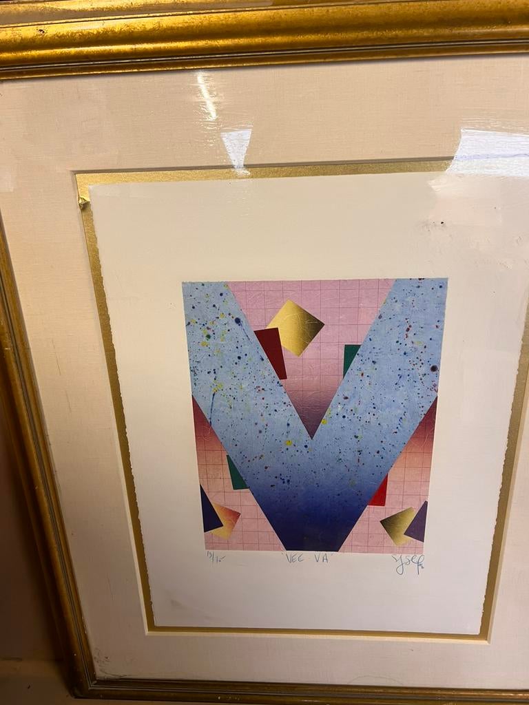 93 x 112 2 abstracte schilderijen zeefdrukken, Ophalen