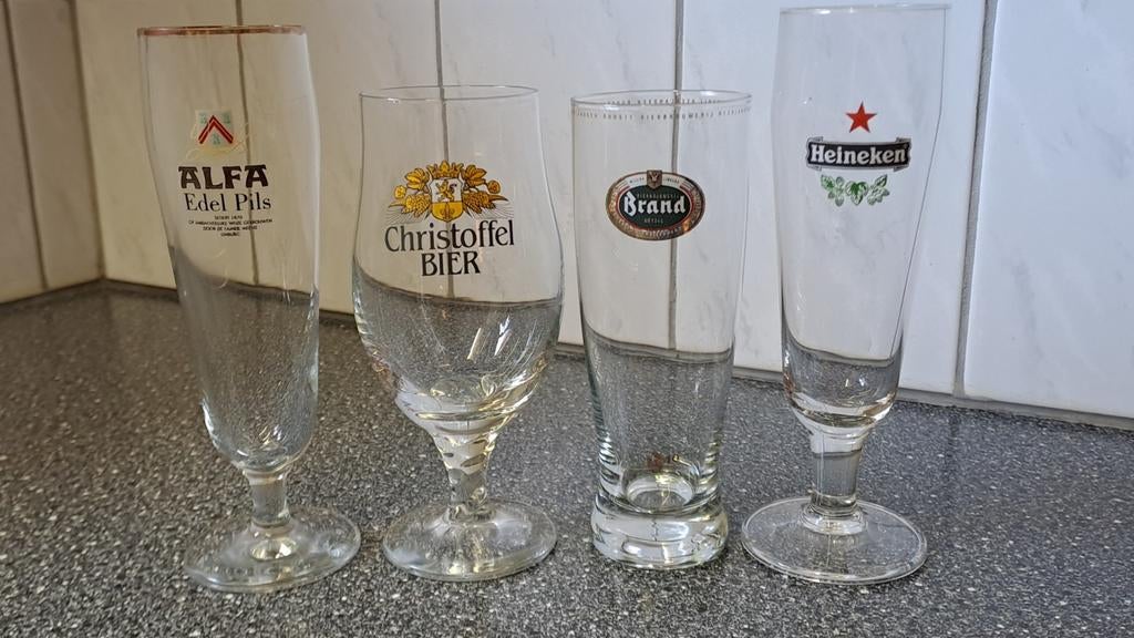 Vintage bierglazen collectie, Verzamelen, Biermerken, Ophalen of Verzenden, Gebruikt, Glas of Glazen, Brand