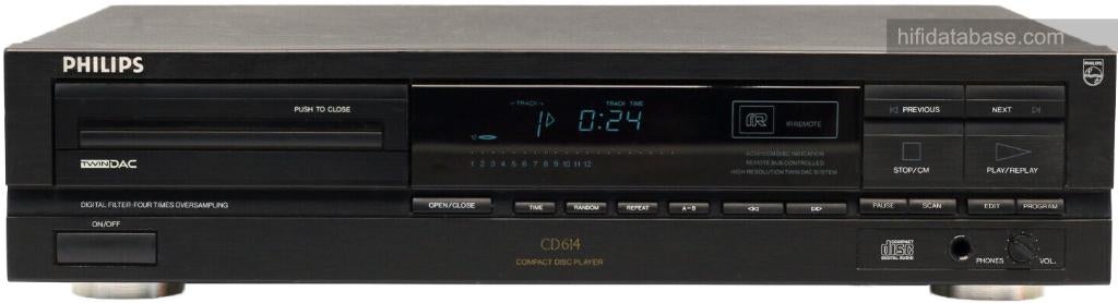 Philips CD614 TwinDac Compact Disc Player, Audio, Tv en Foto, Cd-spelers, Ophalen of Verzenden, Gebruikt, Philips