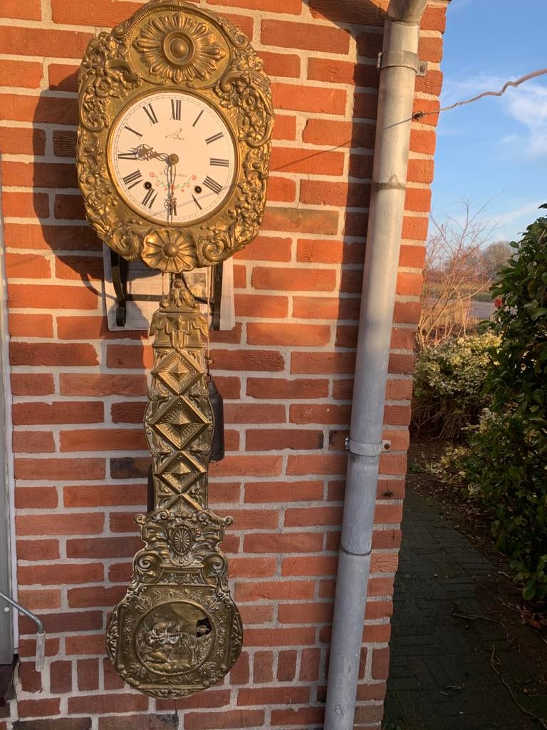 Antieke Comtoise met mechaniek, Ophalen of Verzenden