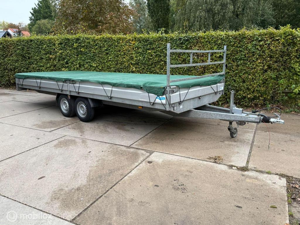 Hapert platauwagen, 605x220cm, 3500kg, aanhangwagen, Auto diversen, Aanhangers en Bagagewagens, Gebruikt
