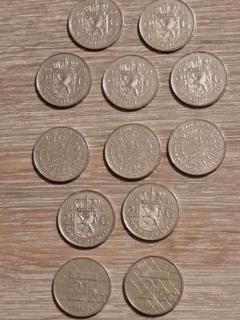 12 Rijksdaalders Juliana & Beatrix 1969-1987, Koningin Juliana, Zilver, Ophalen of Verzenden, Losse munt