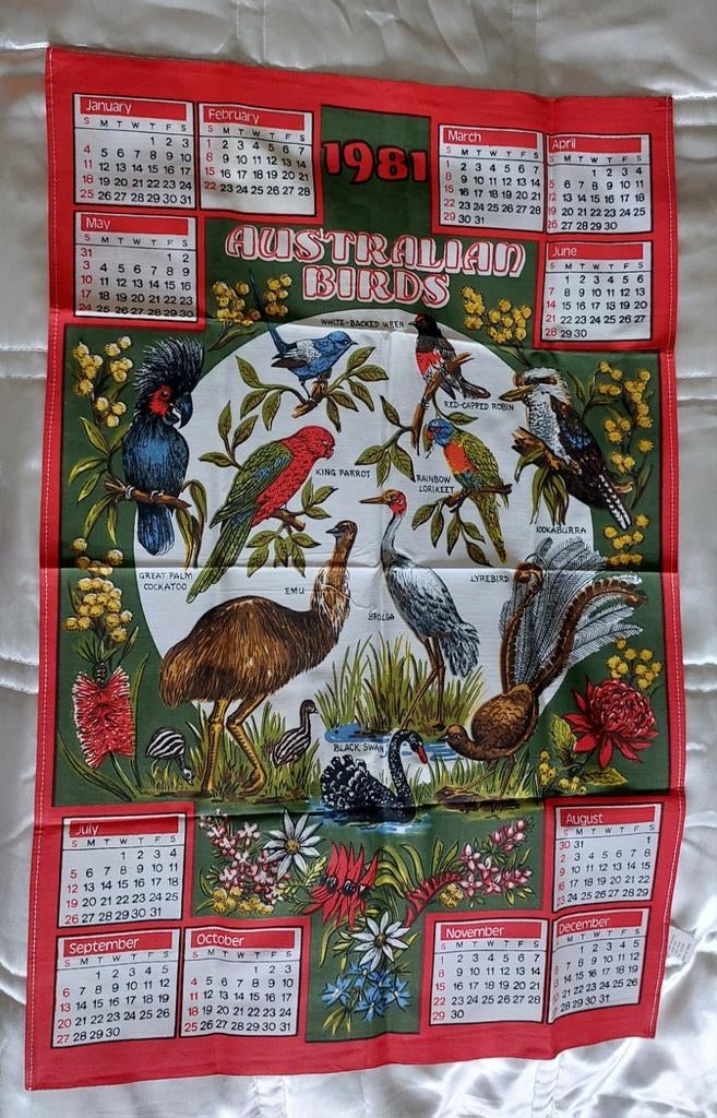 Kalender 1981 Australian birds stof, Ophalen of Verzenden, Nieuw