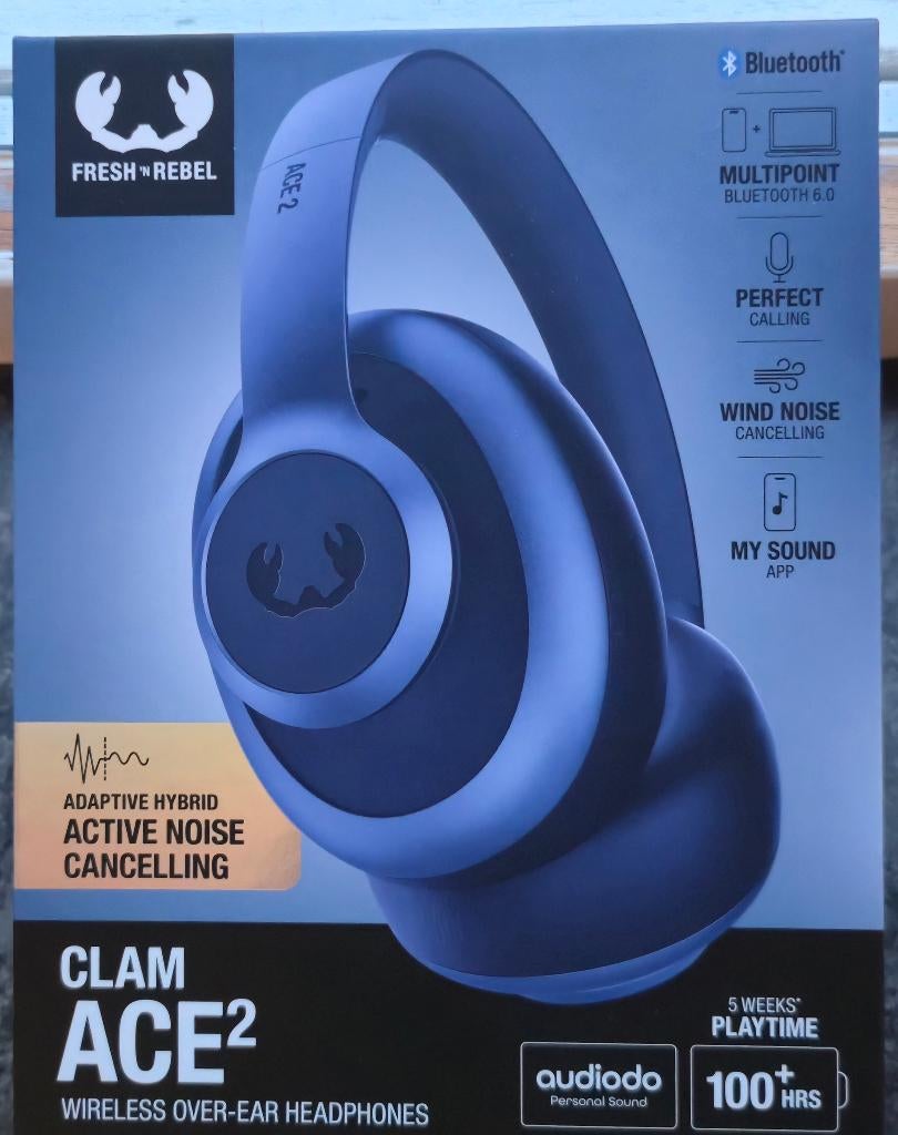 (New, Sealed) Fresh ’n Rebel – Clam Ace² Wireless Headphones, Ophalen of Verzenden, Mute-functie, Nieuw, Over-ear