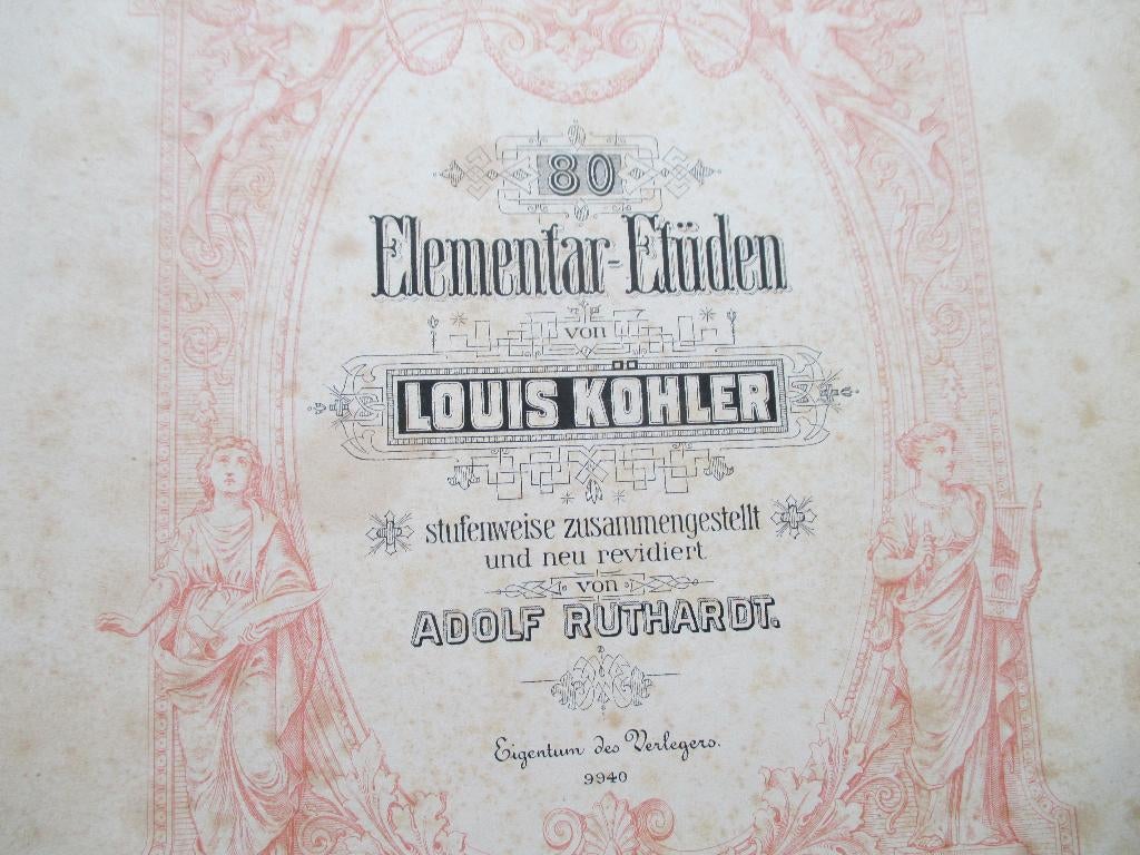 LOUIS KÖHLER - OP.189/190 ETUDEN IN DE VIOOLSLEUTEL, Muziek en Instrumenten, Gebruikt, Ophalen of Verzenden, Viool of Altviool