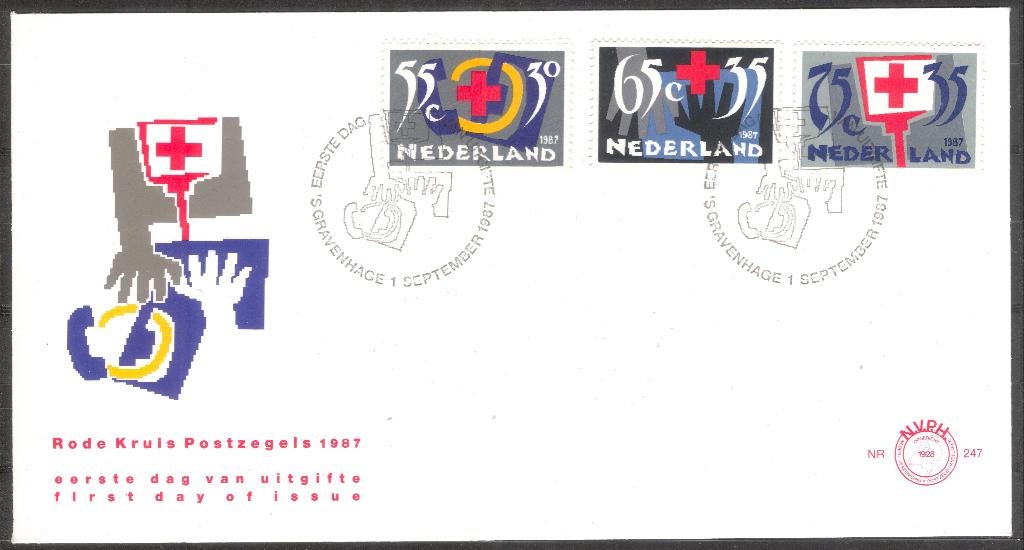 E247 - Rode Kruis Postzegels 1987, Postzegels en Munten, Postzegels | Eerstedagenveloppen, Verzenden, Onbeschreven, Nederland