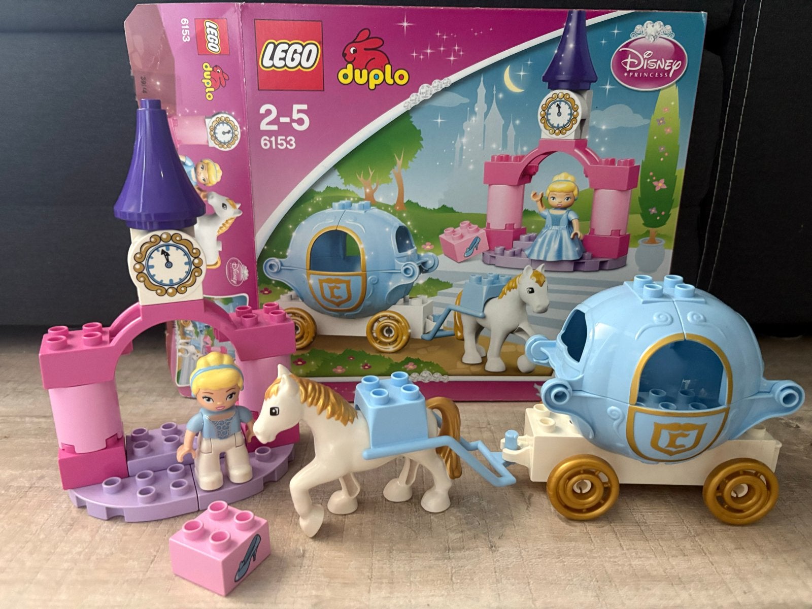 Lego Duplo Disney Princess Assepoester Koets 6153, Ophalen, Zo goed als nieuw, Compleet, Complete set