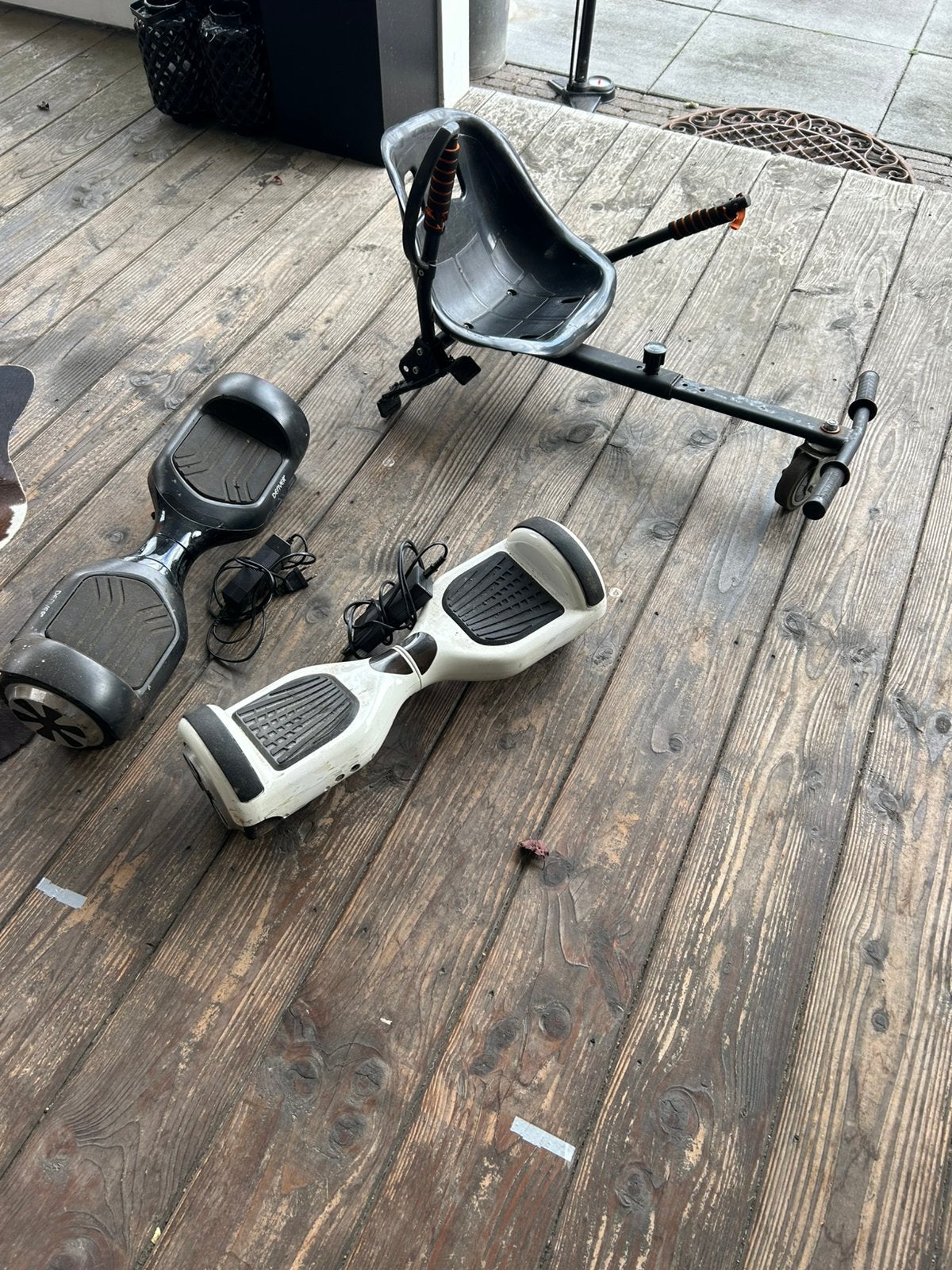 Hoverboard 2x met kart - defect, Gebruikt