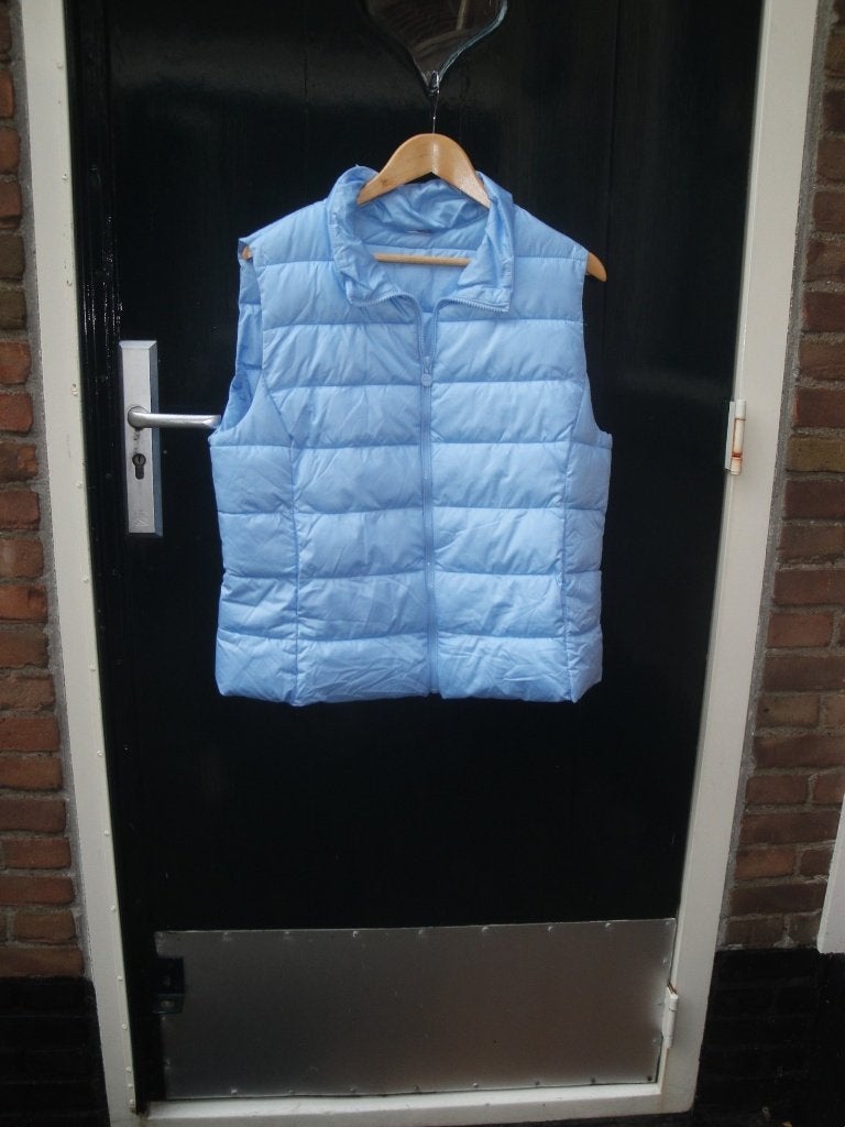 Lichtblauwe bodywarmer maat L (z.g.a.n.), Kleding | Dames, Bodywarmers, Ophalen of Verzenden, Zo goed als nieuw, Maat 42/44 (L)