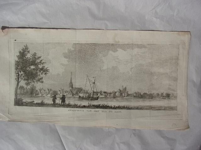 Zwartsluis. Swartsluis van den dijk te zien. ca.1795, Antiek en Kunst, Kunst | Etsen en Gravures, Origineel, Stadsgezicht, Ophalen of Verzenden