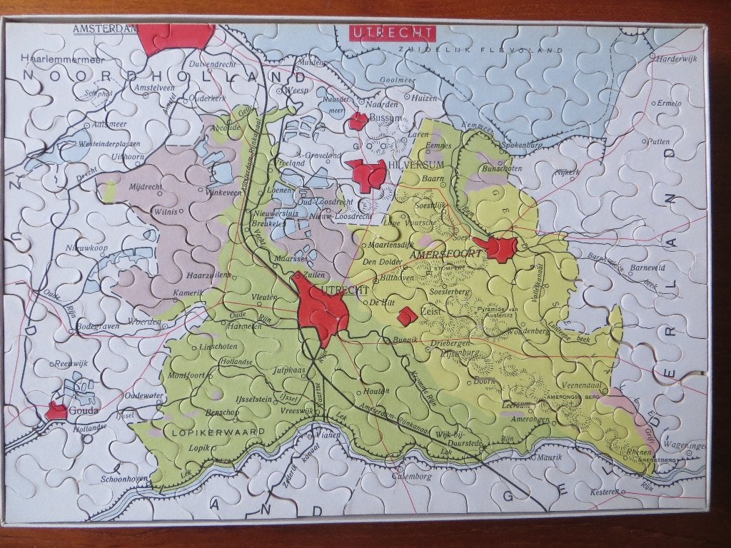 vintage: legpuzzel Utrecht, Ophalen of Verzenden, Minder dan 500 stukjes, Nieuw, Legpuzzel