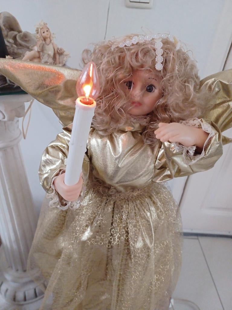 Kerst engel,bewegende engel vintage  75€, Ophalen of Verzenden