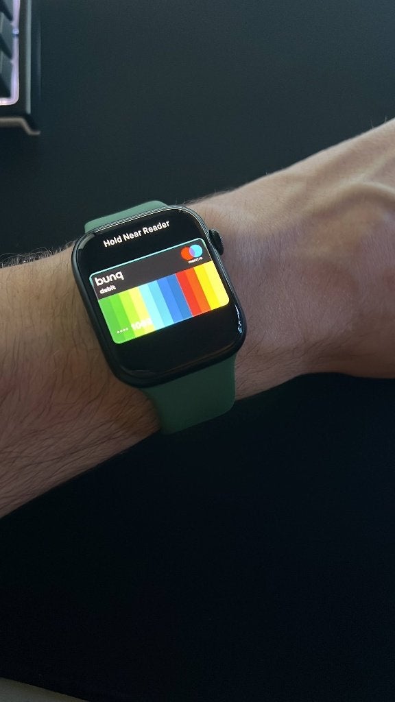 Apple Watch Series 7 45mm Groen + 2 Originele Bandjes, Ophalen, Gebruikt, Apple Watch ⌚️, IOS