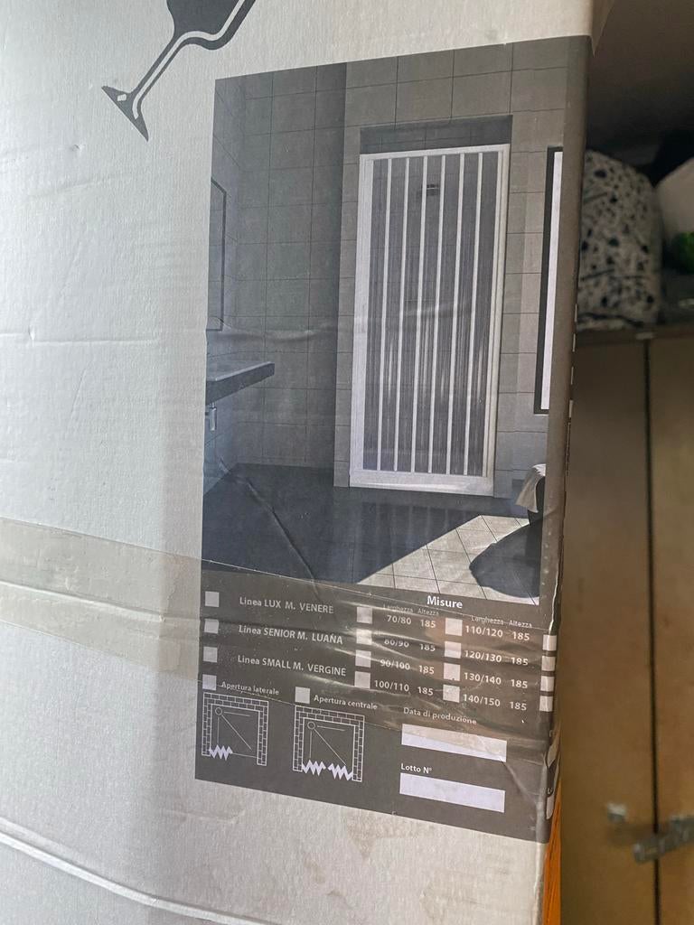 Nieuwe Douchedeur 90x185cm Kunststof Panelen Wit, Ophalen, Nieuw, Douche