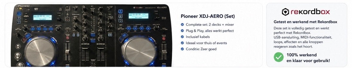 Pioneer XDJ-AERO + 2x Skytec Speakers, Ophalen of Verzenden, Zo goed als nieuw, Dj-set, Pioneer