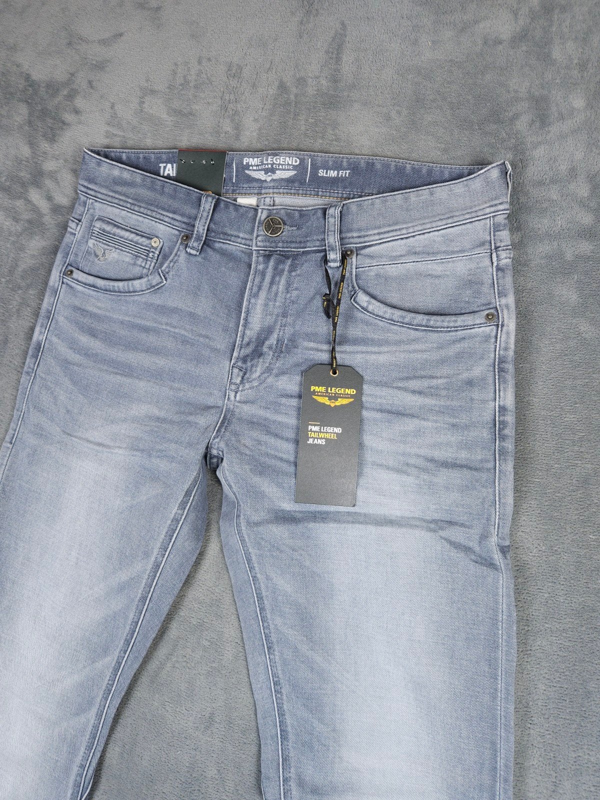 Pme Legend Broek Tailwheel W33 L32 Blauw Grijs Slim Jeans, ., Nieuw, ., W33 - W34 (confectie 48/50)