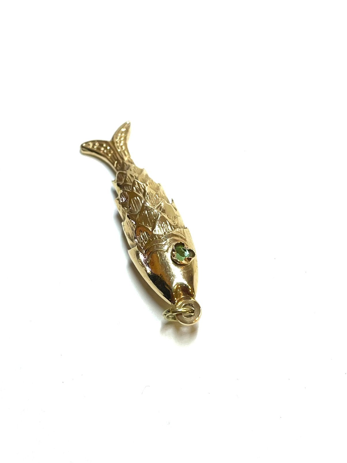 18k gouden vis hanger, -, -, Ophalen of Verzenden, Zo goed als nieuw