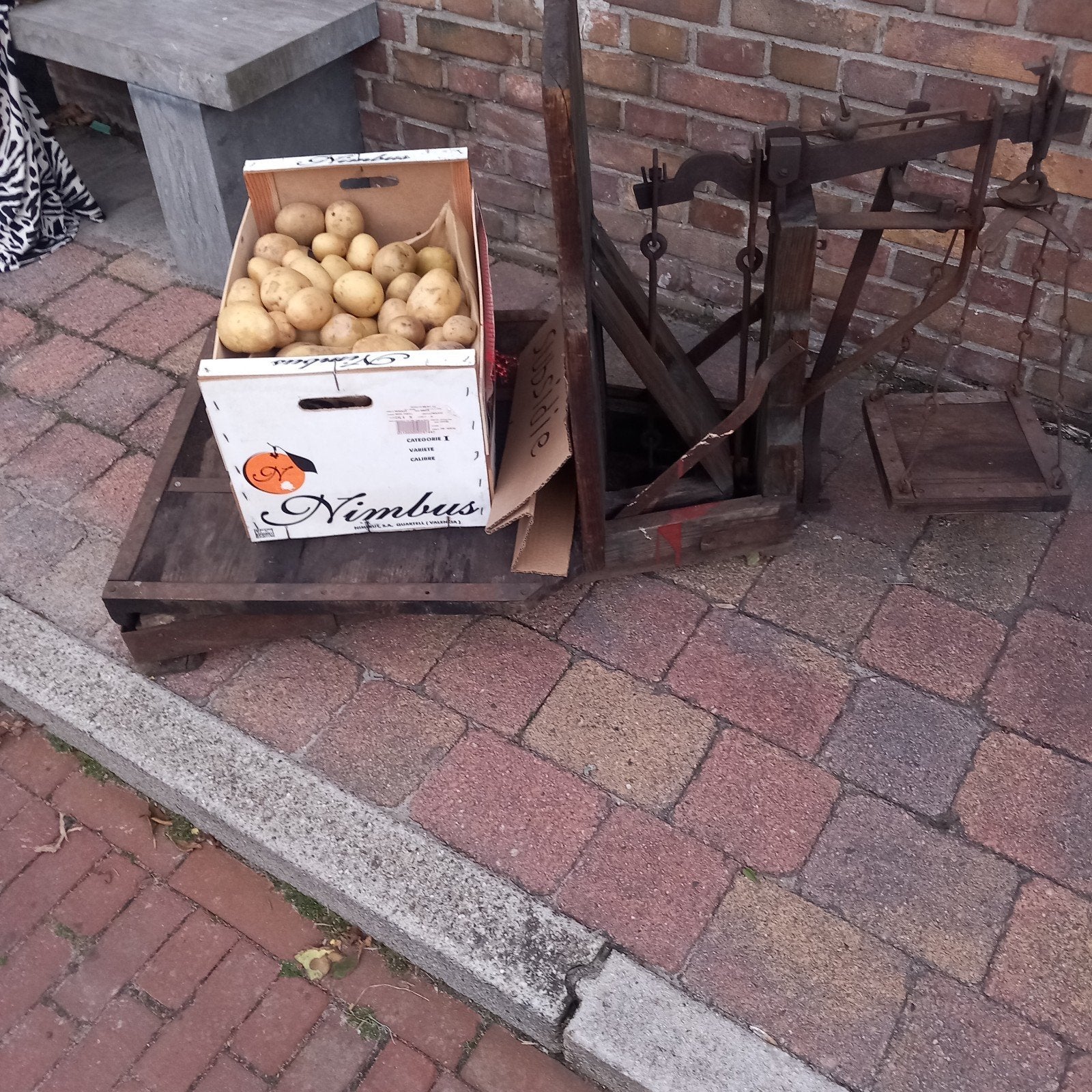 oude bascule, Ophalen, Gebruikt
