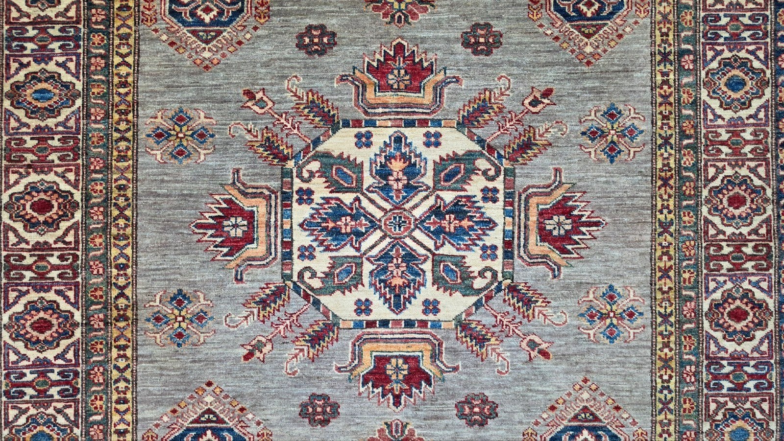 Handgeknoopt oosters wol Ziegler Kazak tapijt 168x237cm, Perzisch, Klassiek, Oosters, Ziegler, Kazak, 150 tot 200 cm, 200 cm of meer