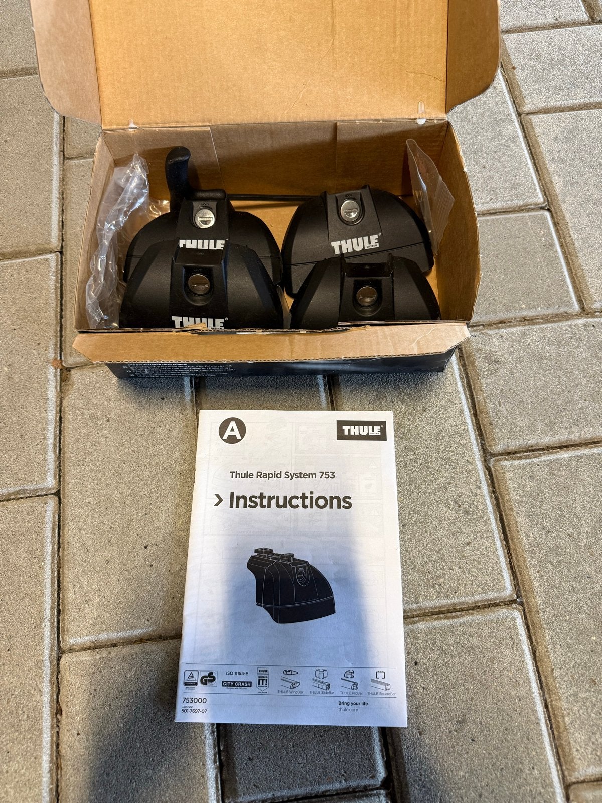 Thule Rapid System 753 dakdragerset, Auto diversen, Dakdragers, Ophalen of Verzenden, Zo goed als nieuw