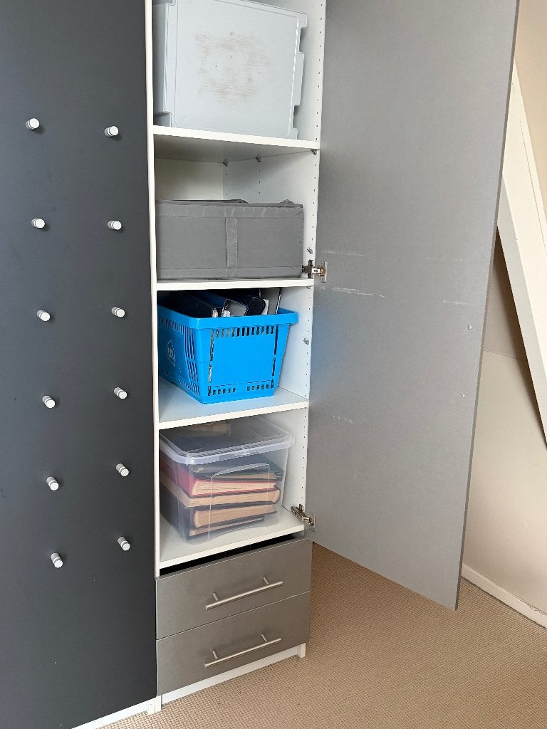 Kledingkast, Gebruikt, 150 tot 200 cm, Overige houtsoorten, 50 tot 75 cm