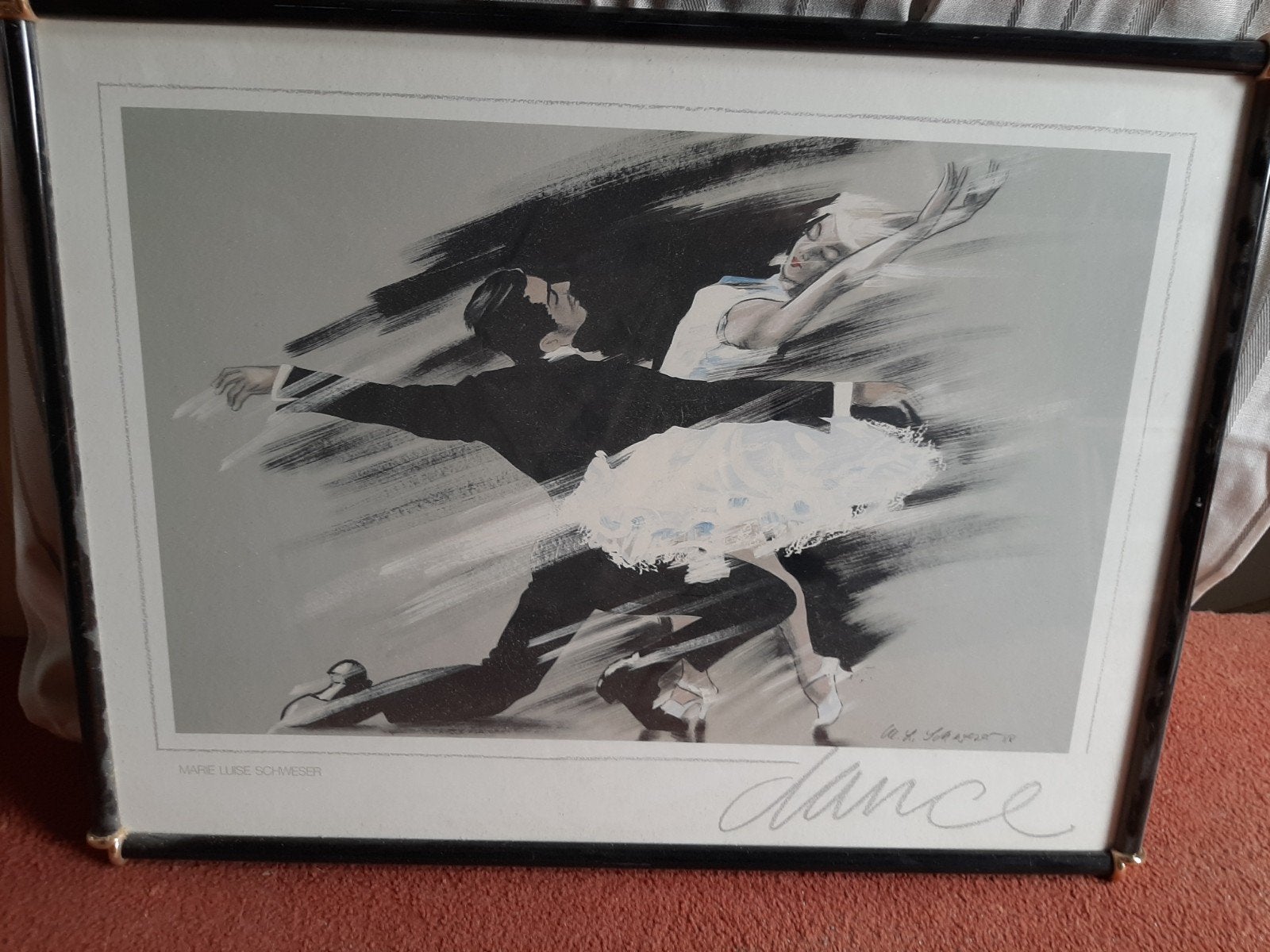 Schilderij 'Dansen' - W.L. Scharer '88, Antiek en Kunst, Kunst | Schilderijen | Klassiek, Ophalen, Portret of Personen, Print