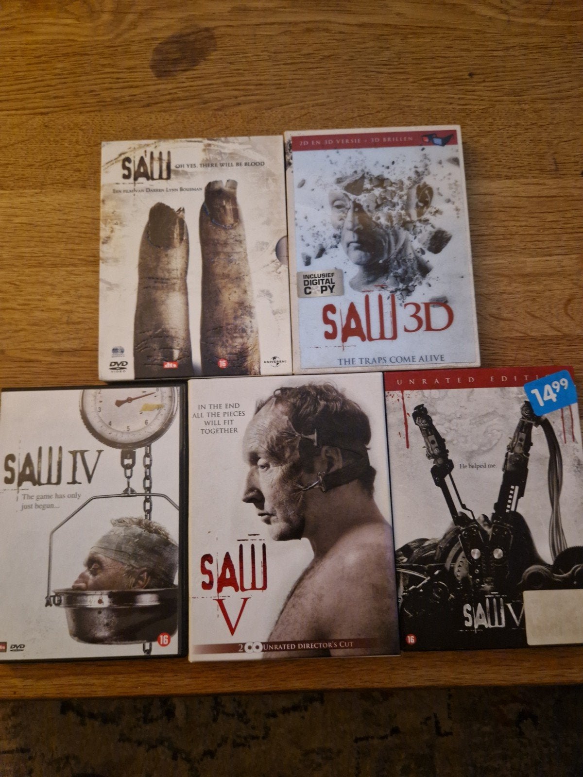 Saw 2 t/m 6, Alle leeftijden, Ophalen of Verzenden, Zo goed als nieuw, Overige genres