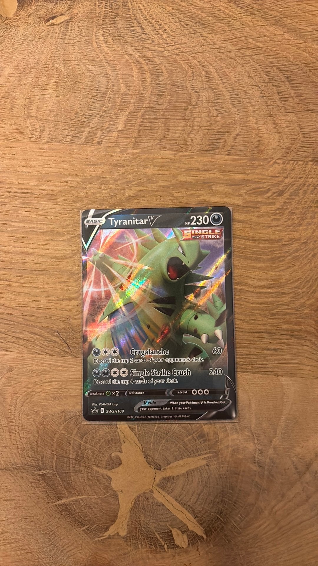 Tyranitar V Promo Card SWSH109, Ophalen of Verzenden, Zo goed als nieuw