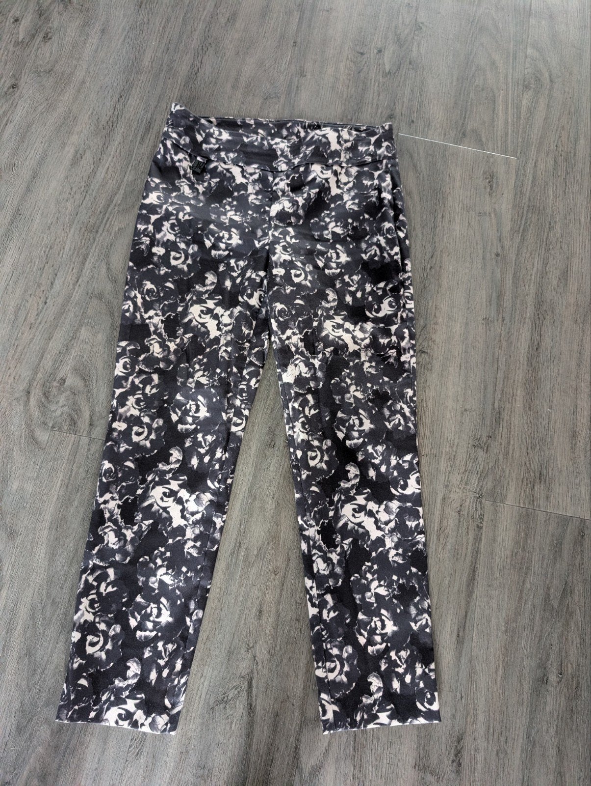 Joseph Ribkoff broek met abstracte print, Zwart, Maat 42/44 (L), Joseph Ribkoff, Ophalen of Verzenden