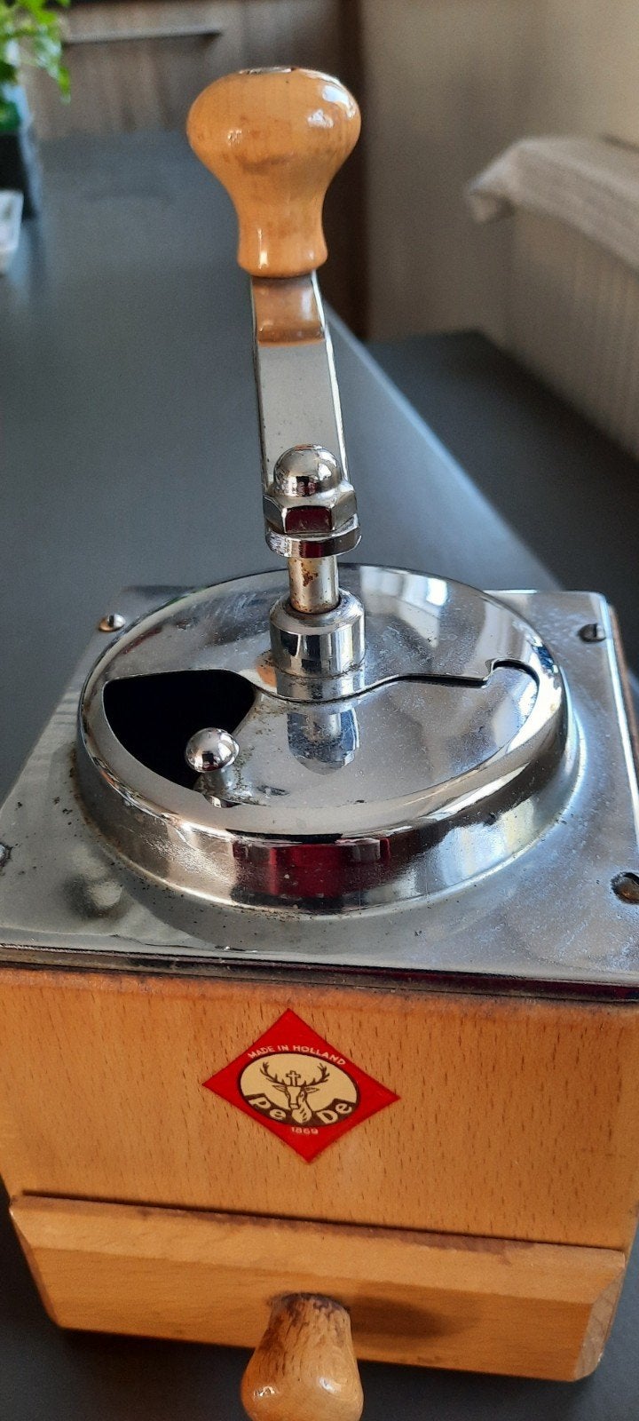 Vintage PeDe koffiemolen - Handmatig - Made in Holland, Ophalen