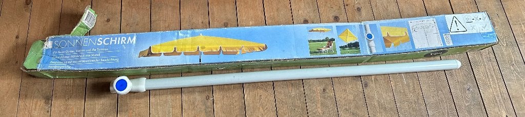 tuin strand parasol, Tuin en Terras, Parasols, Ophalen, Kantelbaar, Zo goed als nieuw, 1 tot 2 meter