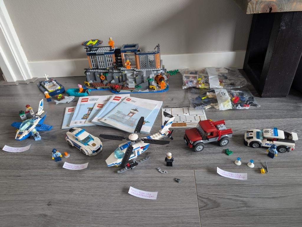 Grote partij lego city politie thema met oa 60419 gevangenis, Ophalen of Verzenden