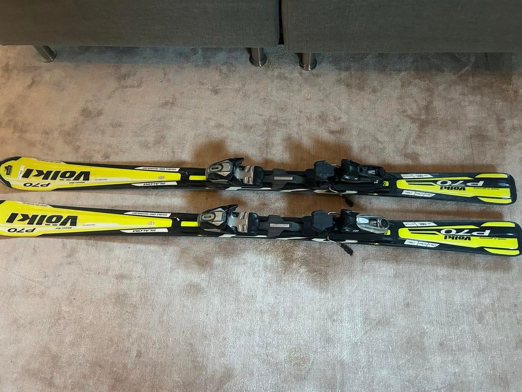 Volkl P70 Ski's met bindingen - 160 cm, 160 tot 180 cm, Gebruikt, Carve, Skiën