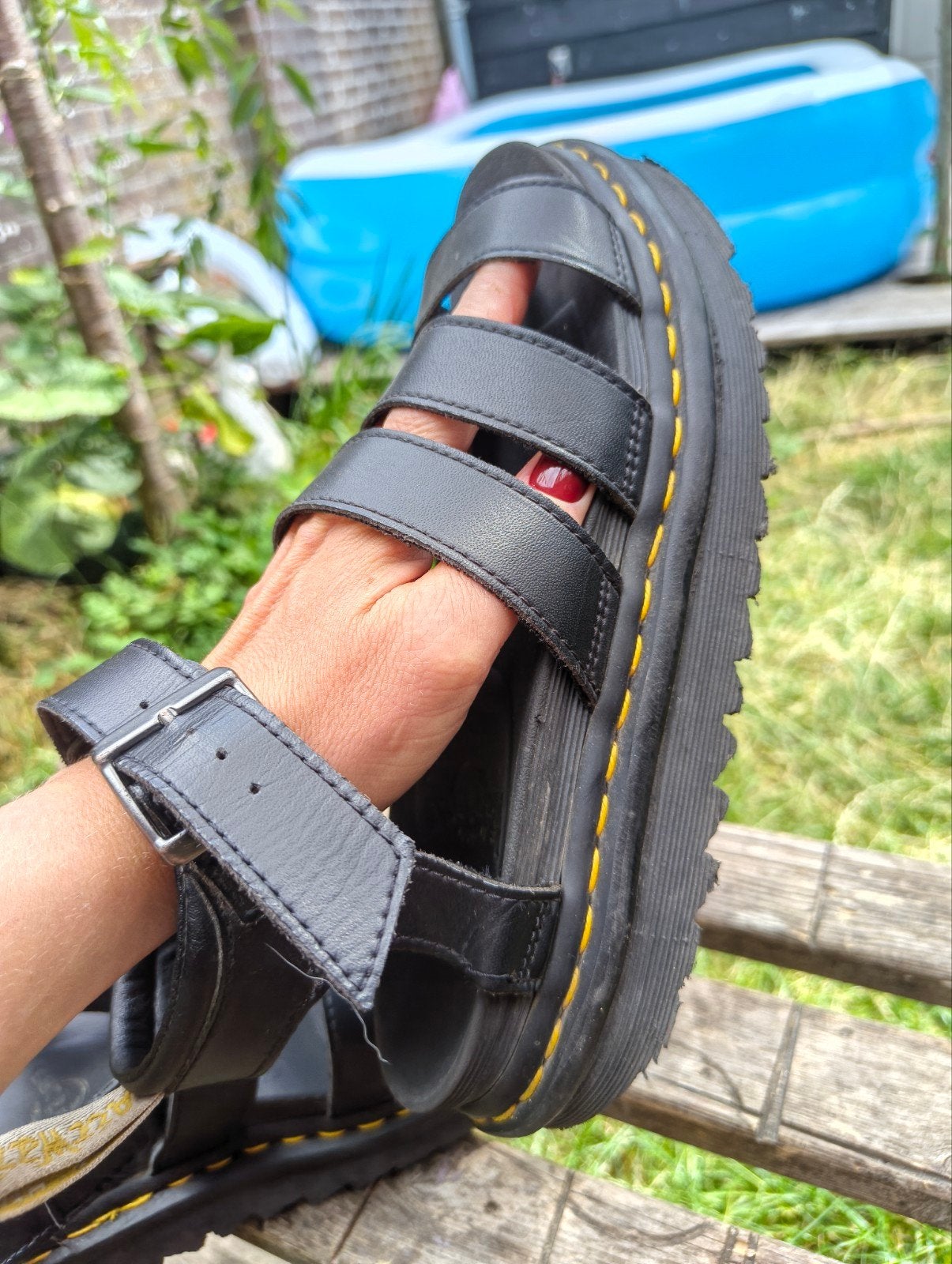 Dr. Martens Blaire Quad Platform Sandalen Zwart Maat 39, Ophalen of Verzenden, Zwart