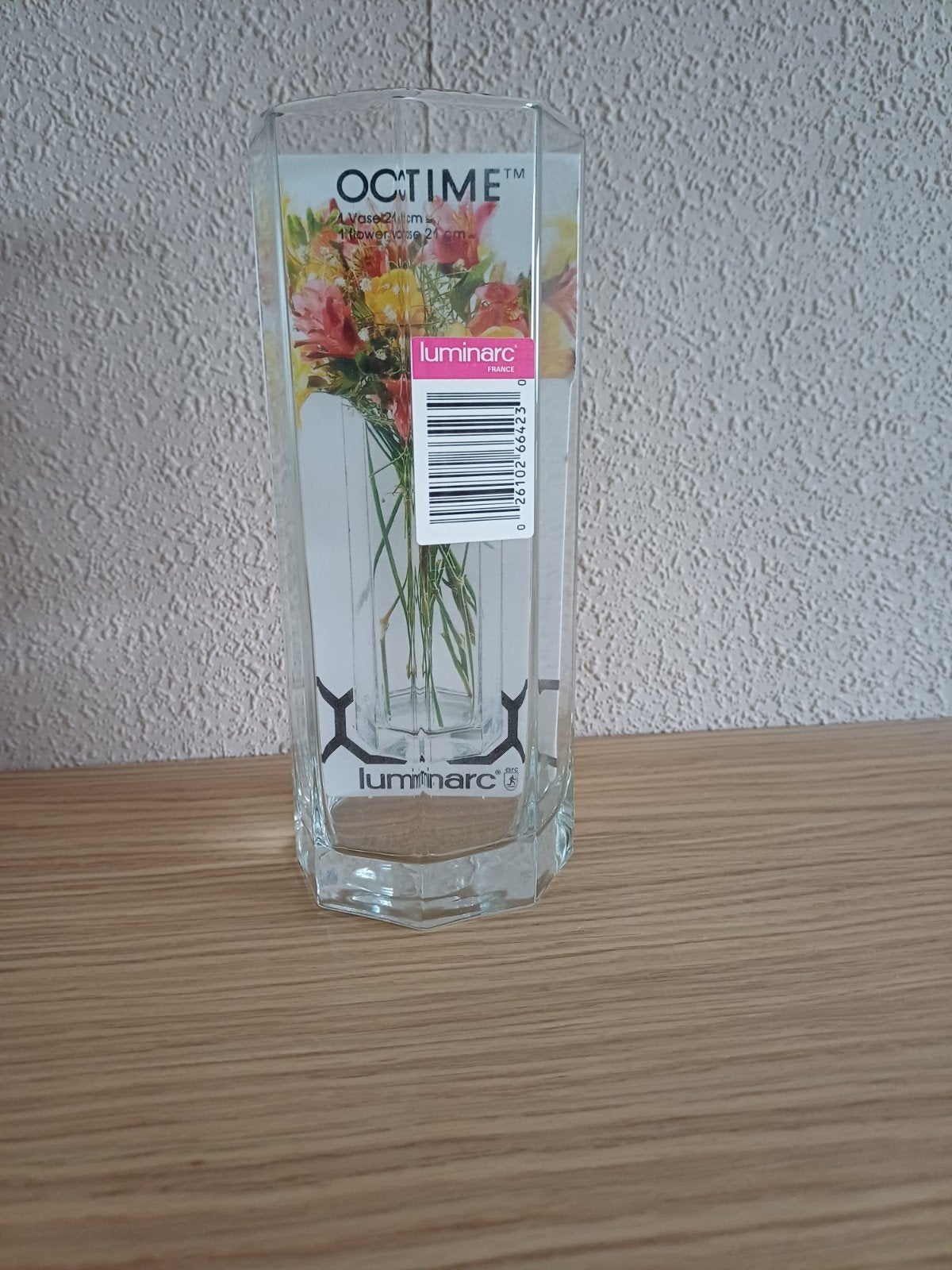 Luminarc 8 kantige glazen vaas.
Vintage.
Nieuw., Ophalen of Verzenden, Nieuw