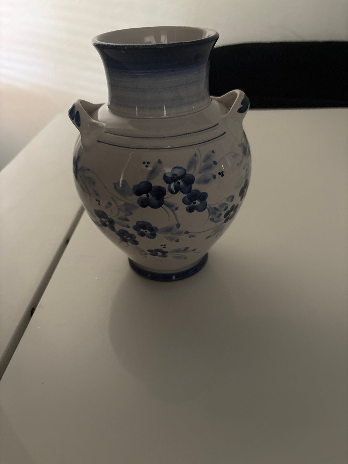 Decoratieve vaas met blauw bloemmotief, Ophalen