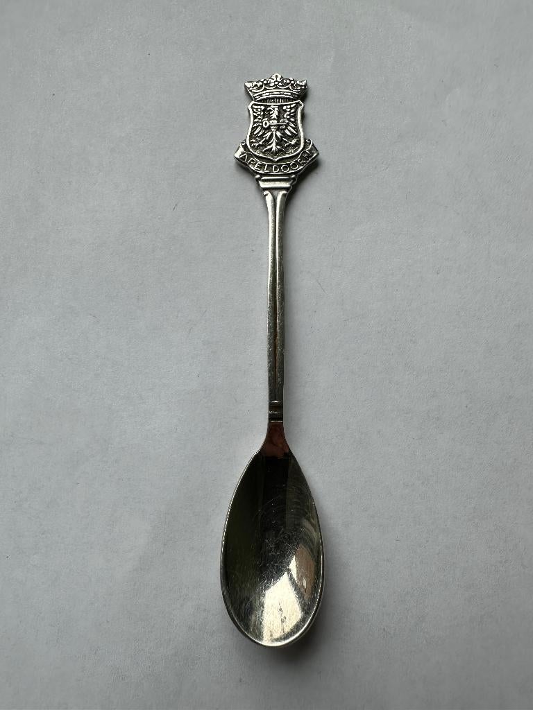 Verzilverd APELDOORN lepeltje. Theelepeltje lepel. Sola 100., Ophalen of Verzenden