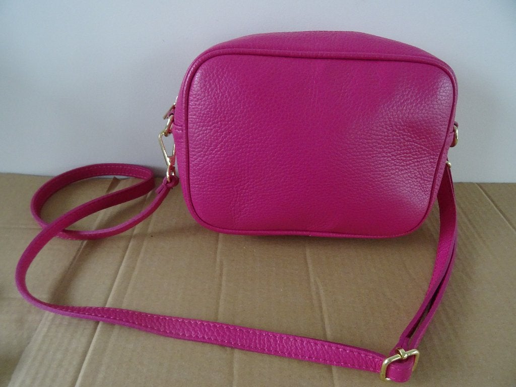 Leren crossbody tas telefoontas schoudertas festival BS, Overige merken, Ophalen of Verzenden, Zo goed als nieuw, Roze