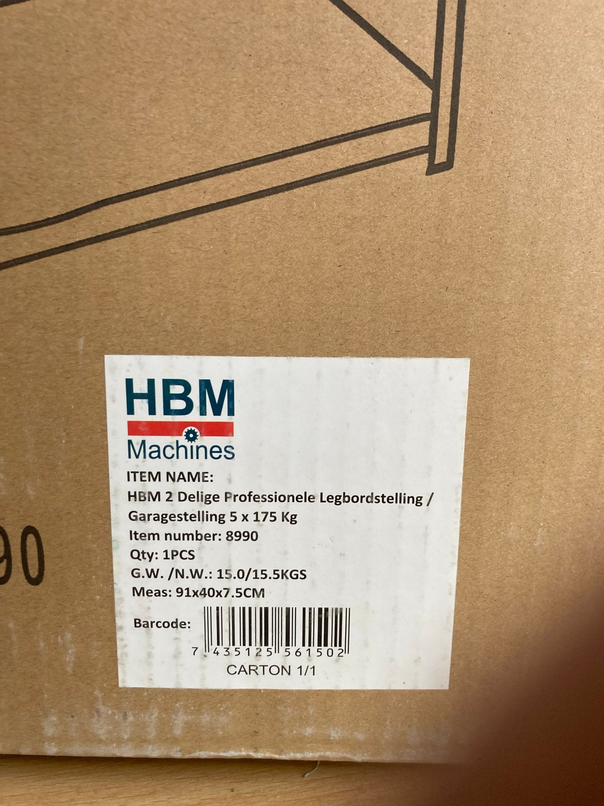 4 x HBM Professionele Legbordstelling / Garagestelling, Ophalen, Gebruikt