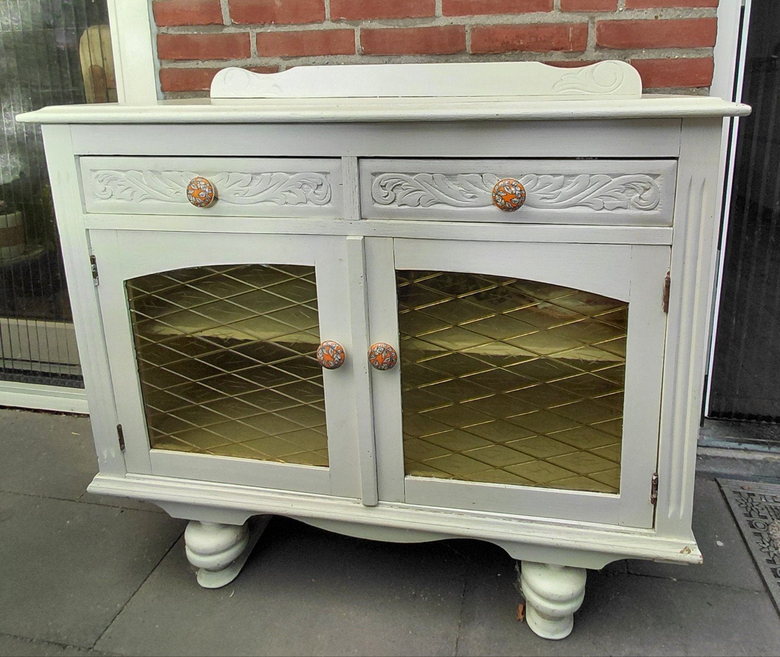 Vintage dressoir/kastje - B 90 x D 40 x H ca 74 cm, Huis en Inrichting, Ophalen, Gebruikt, Met lade(s), 50 tot 100 cm