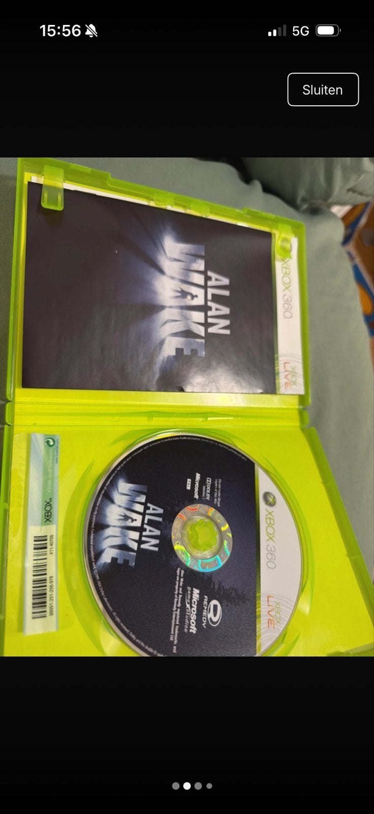 Alan Wake Xbox 360 spel - Gebruikt, maar in goede staat, Avontuur en Actie, Gebruikt, 1 speler, Ophalen of Verzenden