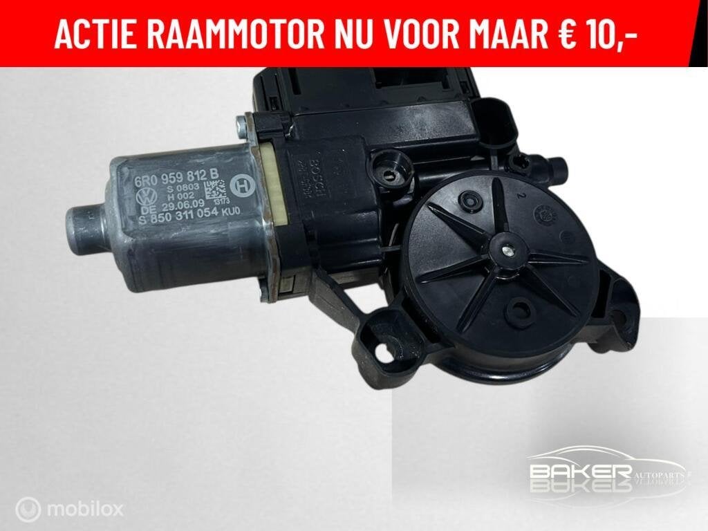 Raammotor rechtsachter Volkswagen Polo 6R (9-14) 6R0959812B, Gebruikt, Volkswagen, Ophalen of Verzenden, Volkswagen
