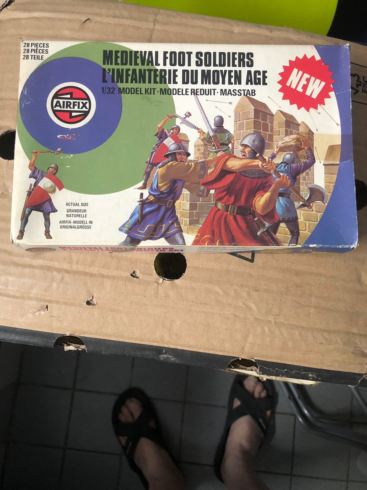 Medieval foot soldiers airfix, Hobby en Vrije tijd, Ophalen of Verzenden, Zo goed als nieuw, 1:50 of kleiner