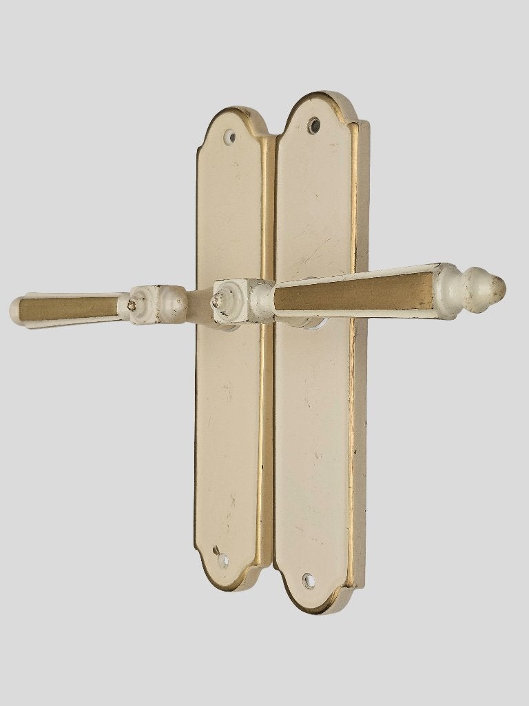Setje vintage Crémekleurig Deurbeslag set nr.29, Antiek en Kunst, Ophalen of Verzenden