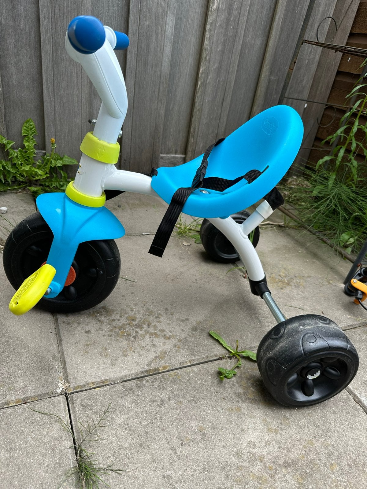 Smoby driewieler blauw, Ophalen, Zo goed als nieuw, Trapvoertuig